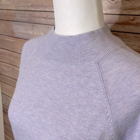 EUC Loft Ruffle Cuff Mock Neck Sweater | Medium - Picture 3 of 8